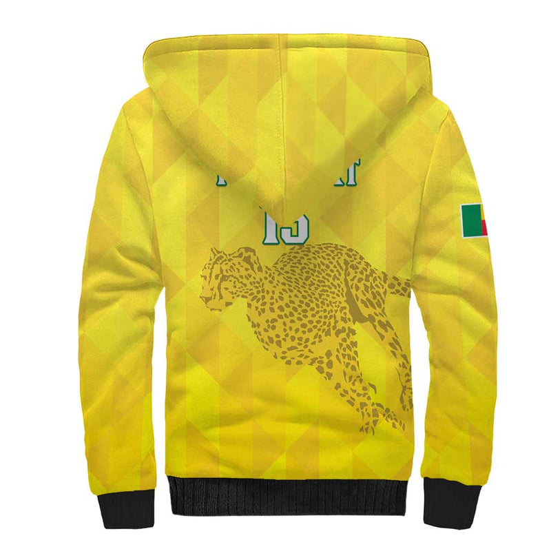 Custom Benin Football Go Cheetahs Sherpa Hoodie