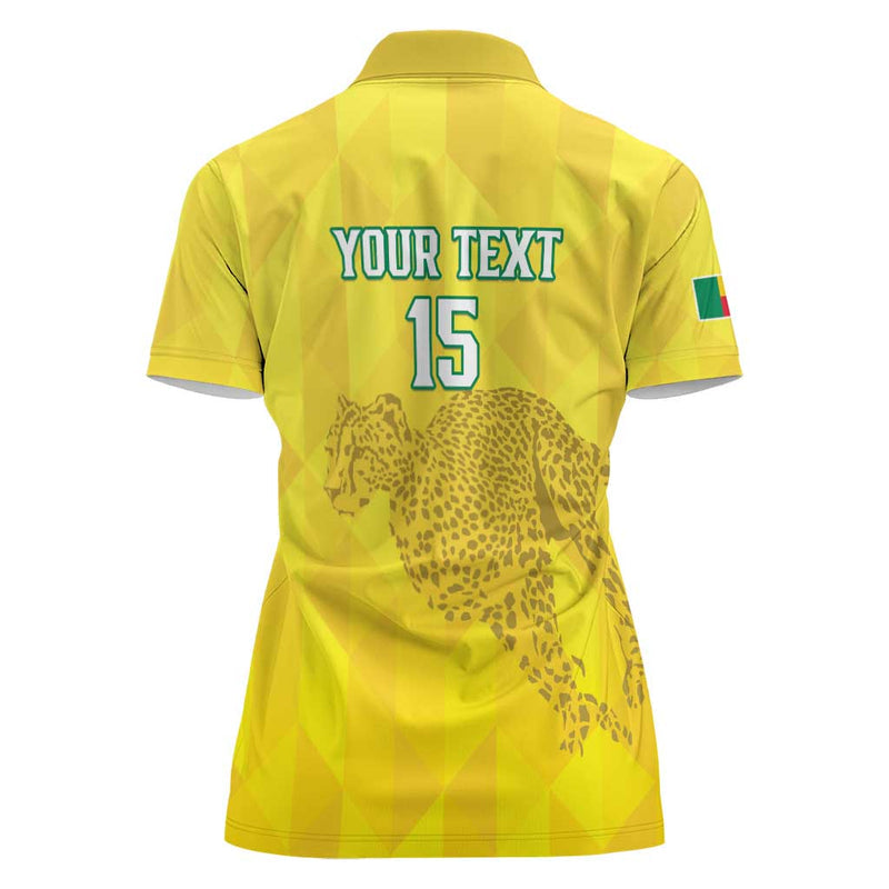 Custom Benin Football Go Cheetahs Women Polo Shirt