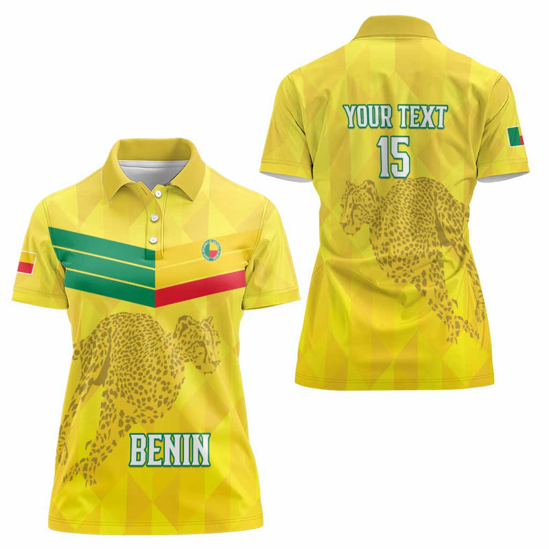 Custom Benin Football Go Cheetahs Women Polo Shirt