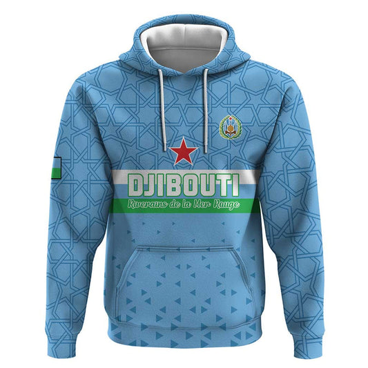 Custom Djibouti Football Come On Riverains de la Mer Rouge Hoodie