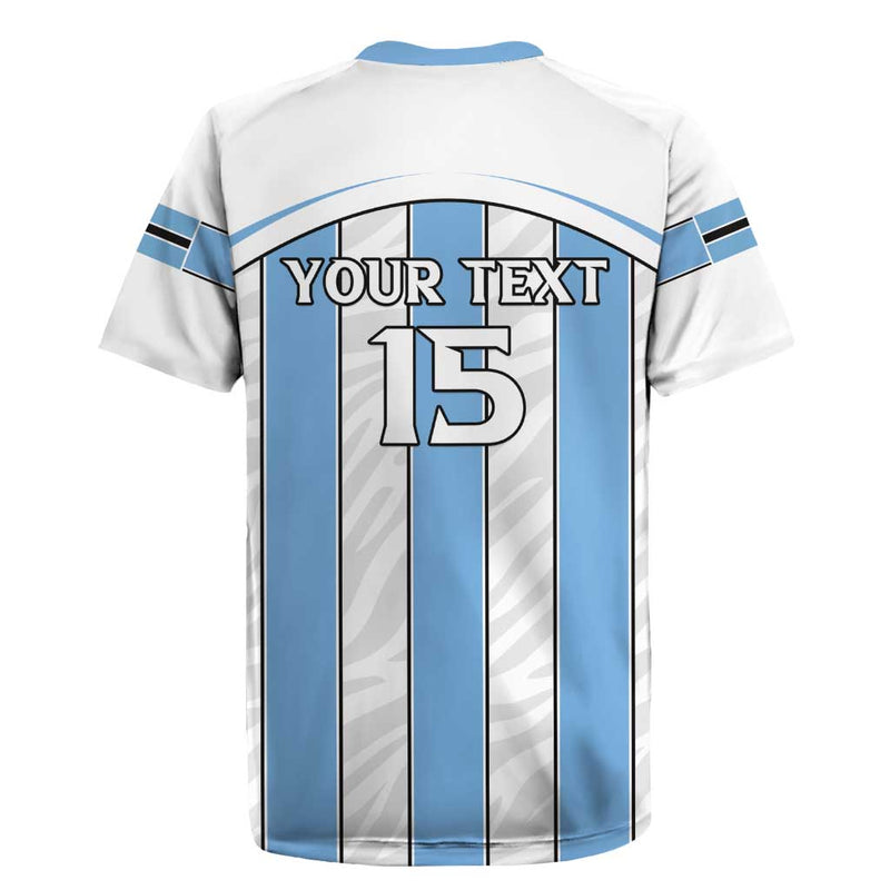Custom Botswana Football Come On Zebras Rugby Jersey