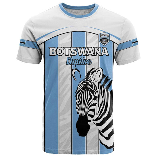 Custom Botswana Football Come On Zebras T Shirt