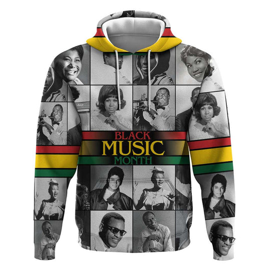 African-American Black Music Month Legends Tribute Hoodie