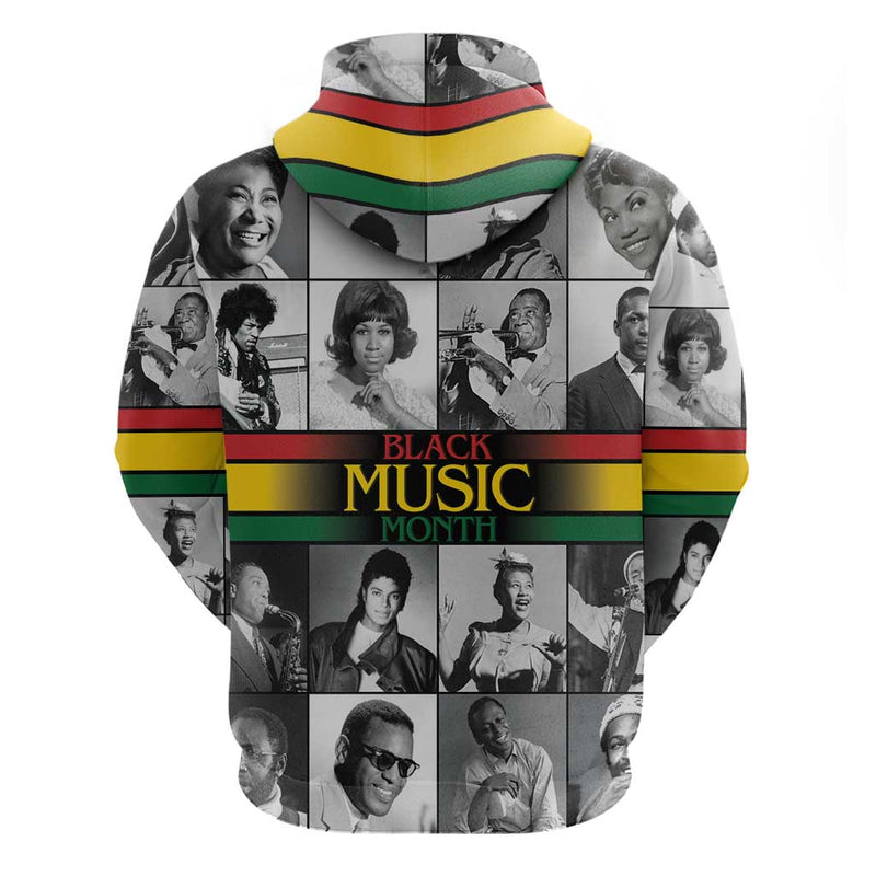 African-American Black Music Month Legends Tribute Hoodie