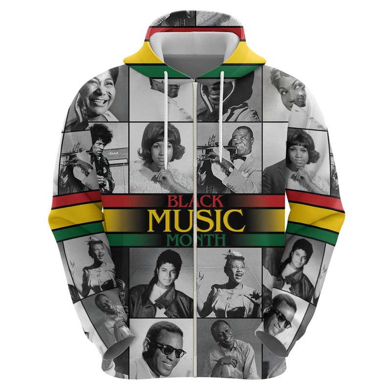 African-American Black Music Month Legends Tribute Hoodie