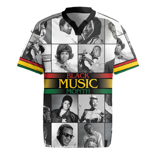African-american Black Music Month Legends Tribute Rugby Jersey