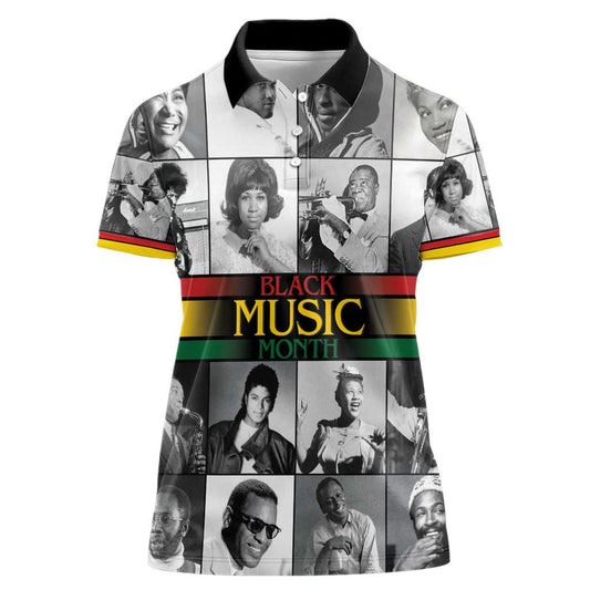 African-American Black Music Month Legends Tribute Women Polo Shirt