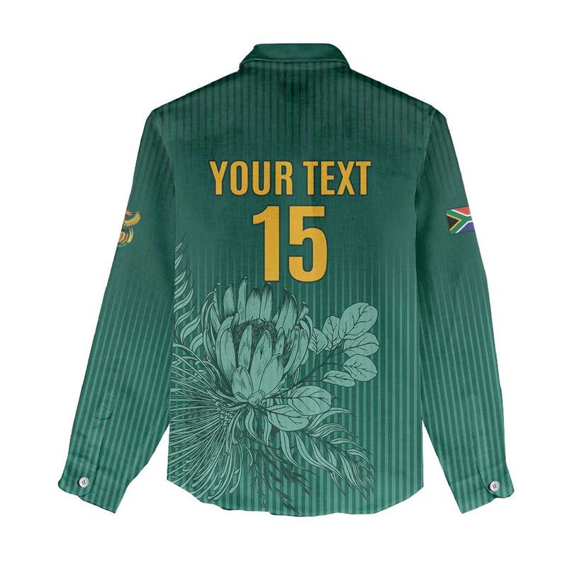 Custom South Africa Cricket Road To Champions Women Casual Shirt