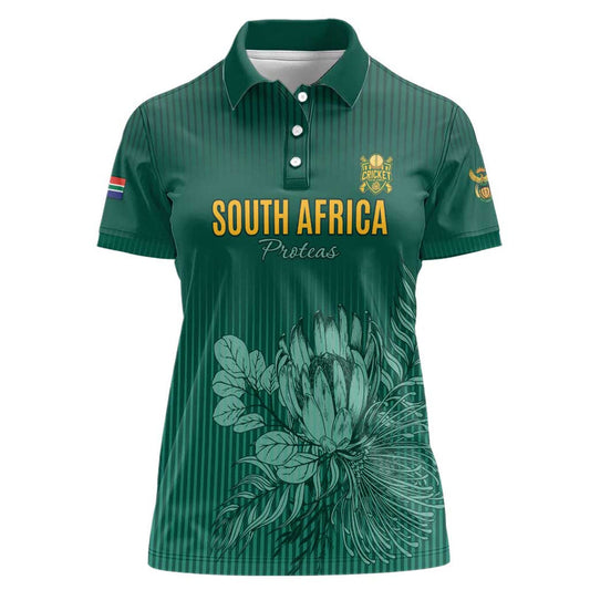Custom South Africa Cricket Road To Champions Women Polo Shirt