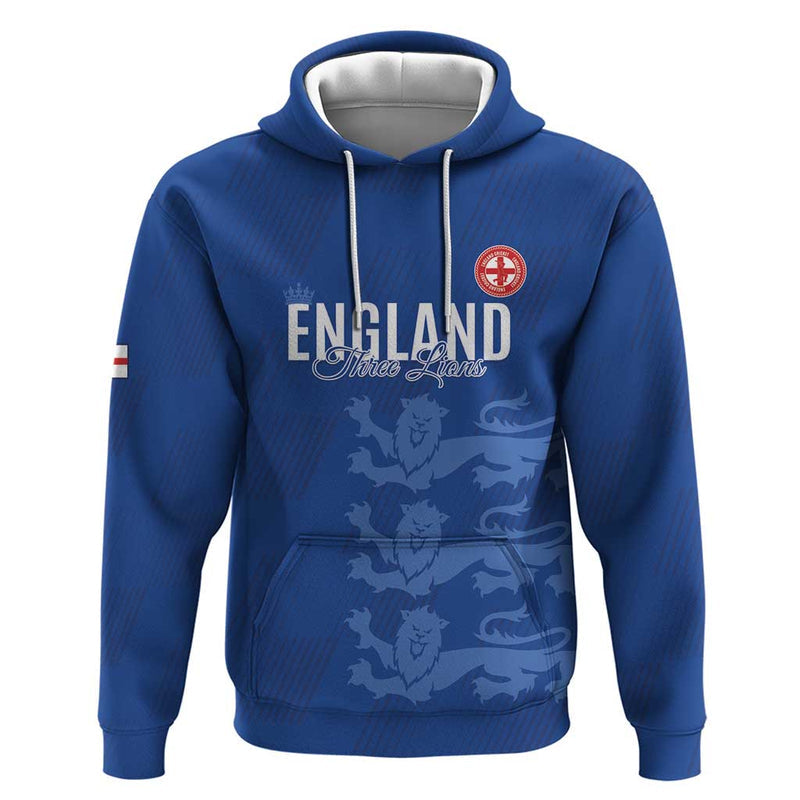 Custom England Cricket Go Three Lions - Blue Ver Hoodie