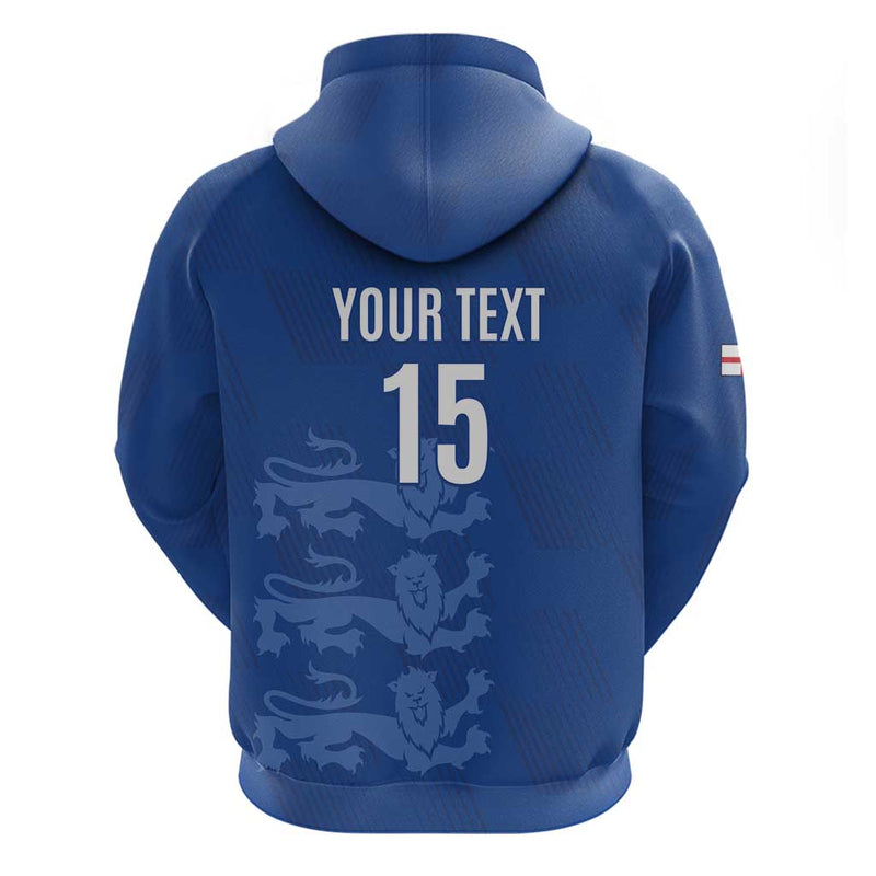 Custom England Cricket Go Three Lions - Blue Ver Hoodie