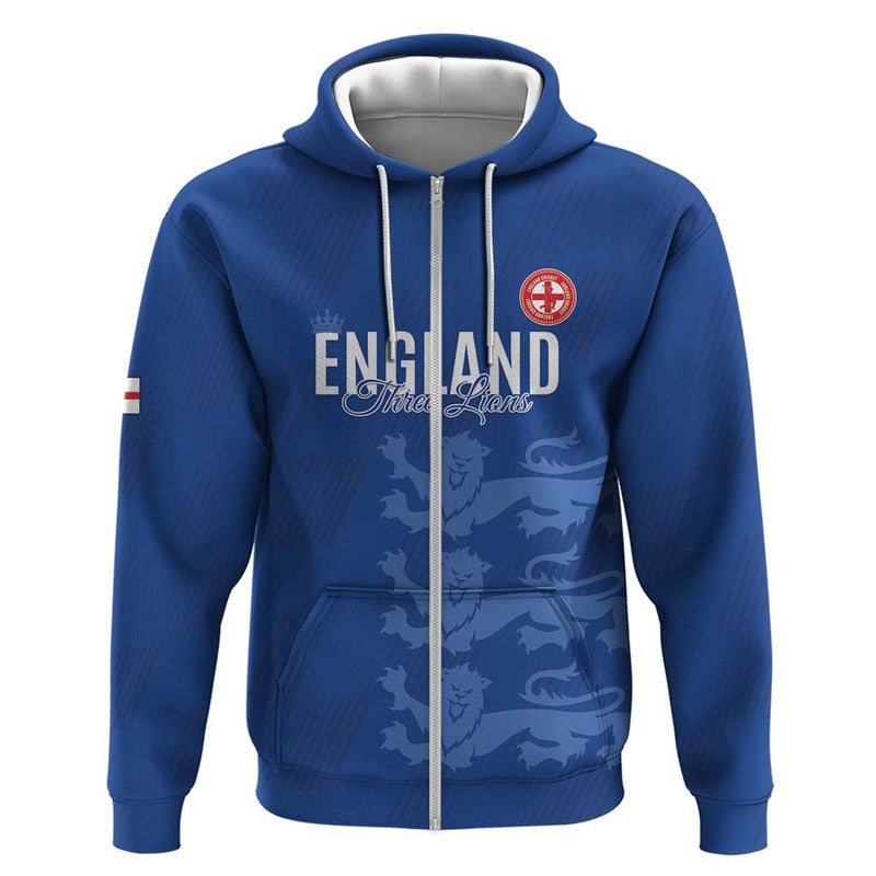 Custom England Cricket Go Three Lions - Blue Ver Hoodie