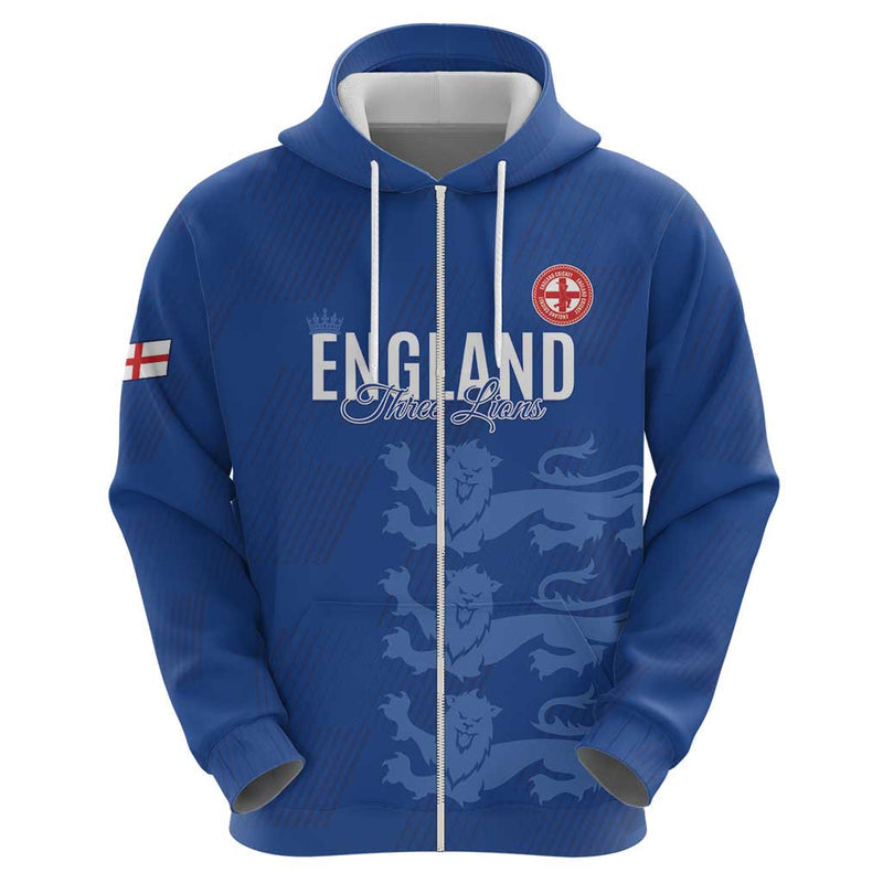 Custom England Cricket Go Three Lions - Blue Ver Hoodie