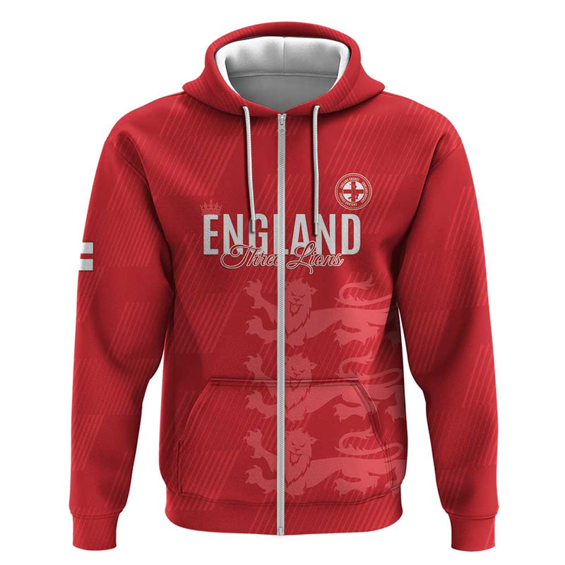 Custom England Cricket Go Three Lions - Red Ver Hoodie