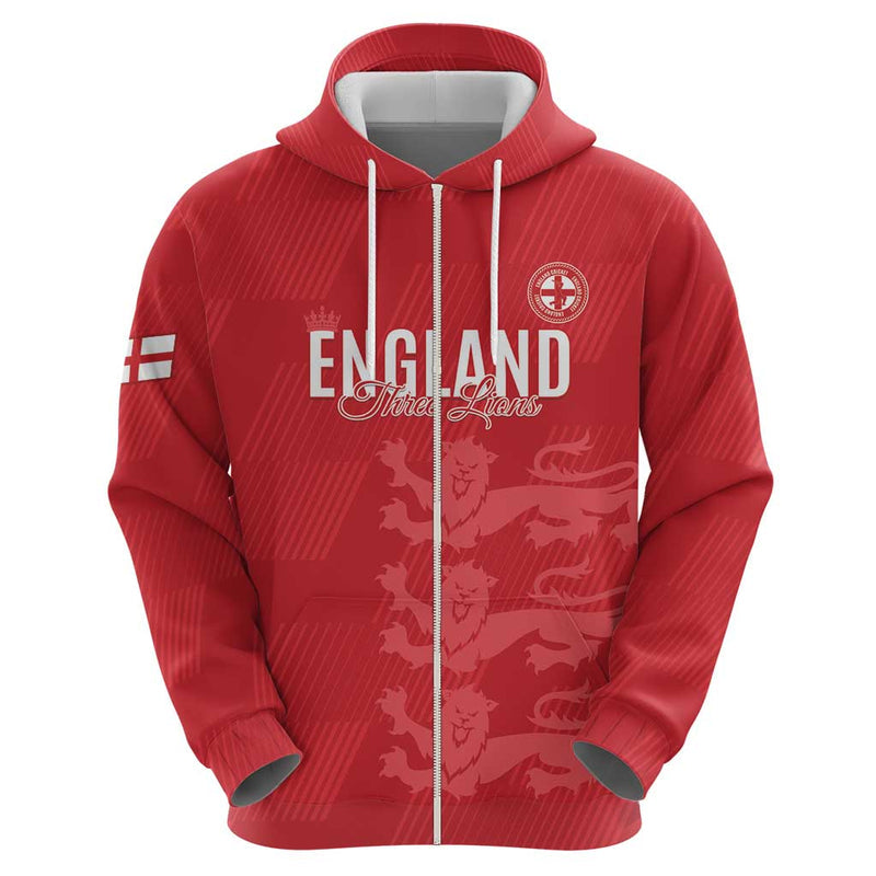 Custom England Cricket Go Three Lions - Red Ver Hoodie