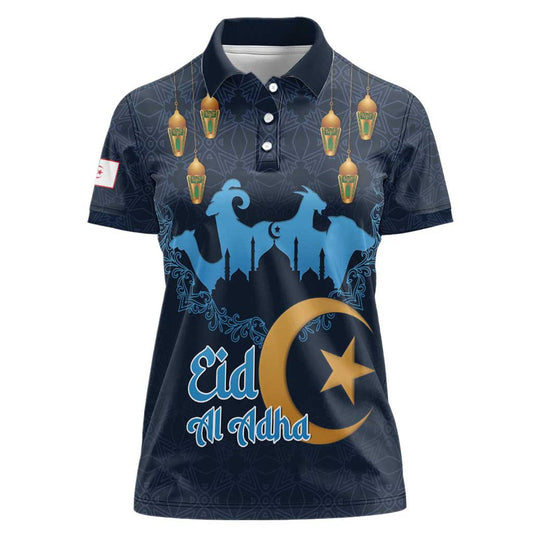 Algeria Happy Eid Mubarak Eid Al-Adha Women Polo Shirt