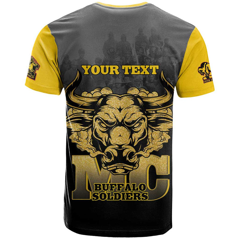 African American Buffalo Soldier We Can We Will - Black T Shirt