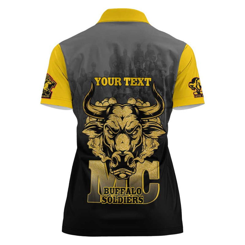 African American Buffalo Soldier We Can We Will - Black Women Polo Shirt