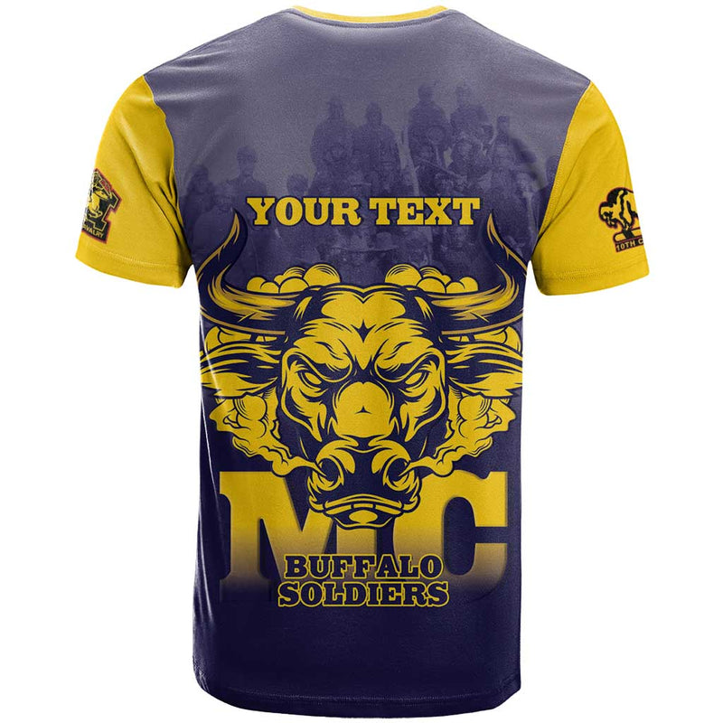 African American Buffalo Soldier We Can We Will - Navy Blue T Shirt