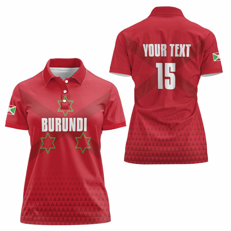 Custom Burundi Football Come On Intamba Women Polo Shirt