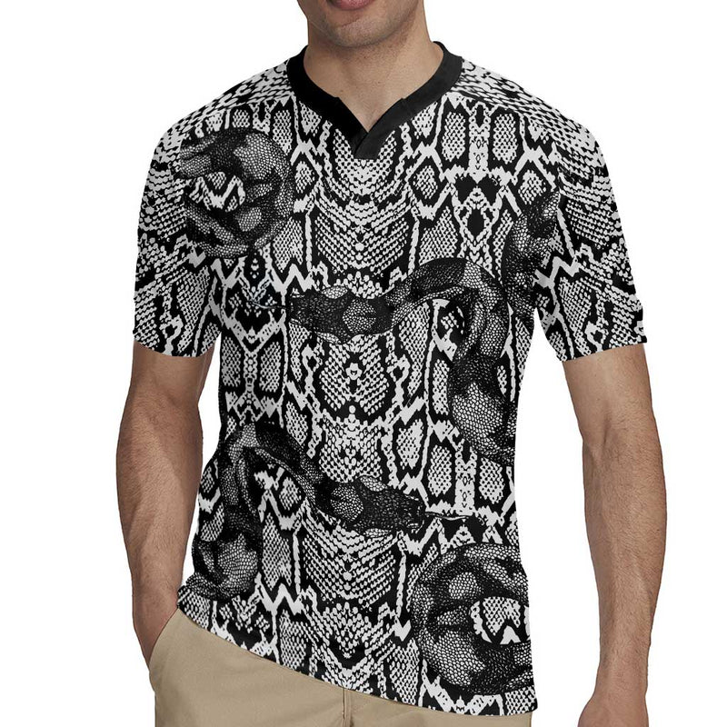 African Snake Skin Pattern Rugby Jersey
