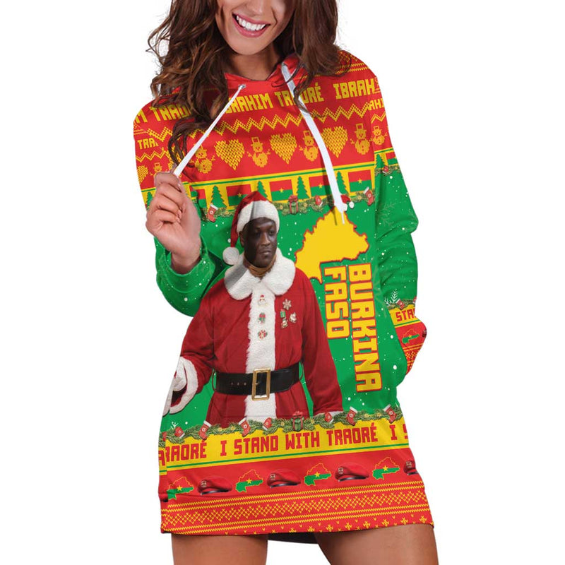 Burkina Faso Christmas I Stand With Traore Hoodie Dress