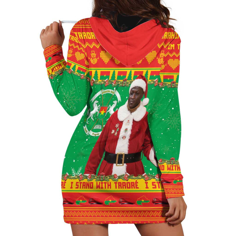 Burkina Faso Christmas I Stand With Traore Hoodie Dress