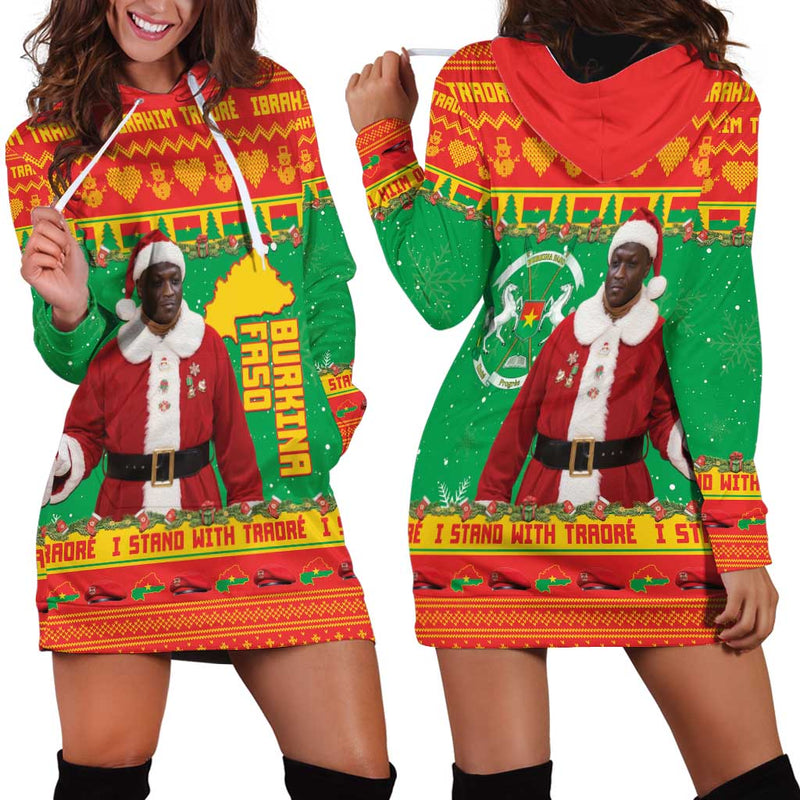 Burkina Faso Christmas I Stand With Traore Hoodie Dress