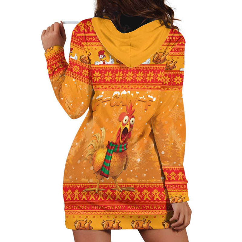 Funny Christmas F Caw F Chicken Merry Craw Mas Hoodie Dress