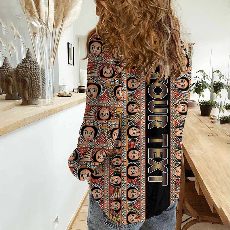 Ethiopian Tewahedo Angel Orthodox Black Color Women Casual Shirt