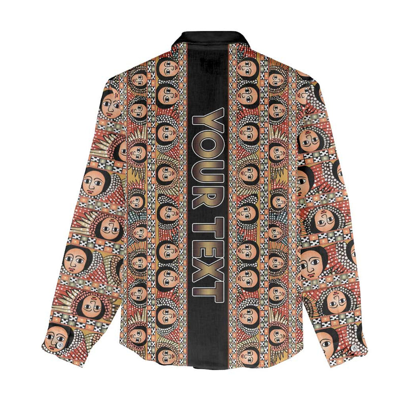 Ethiopian Tewahedo Angel Orthodox Black Color Women Casual Shirt