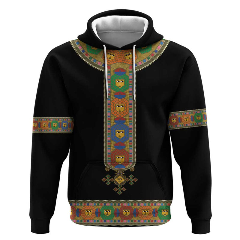 Ethiopia Saba Kemis Habesha Style Black Color Hoodie