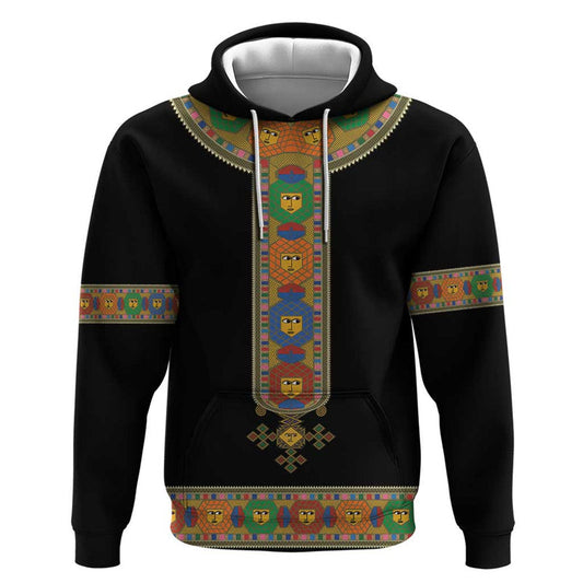 Ethiopia Saba Kemis Habesha Style Black Color Hoodie