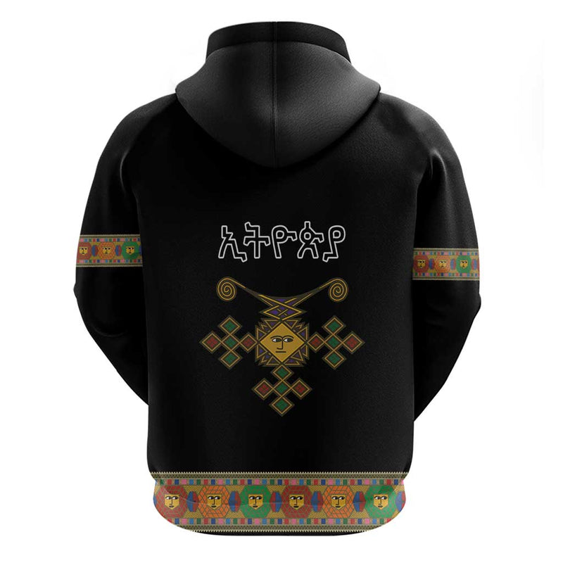 Ethiopia Saba Kemis Habesha Style Black Color Hoodie
