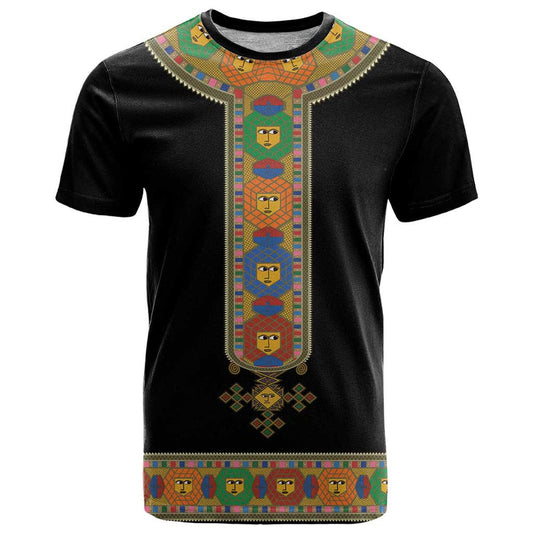 Ethiopia Saba Kemis Habesha Style Black Color T Shirt