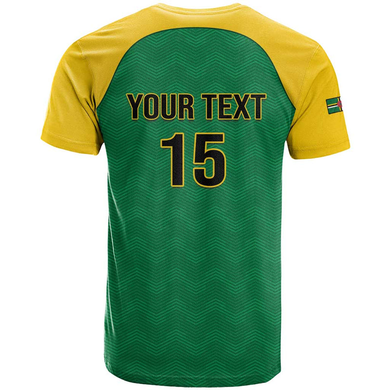 Custom Dominica Football Sisserou Parrot Green Color T Shirt