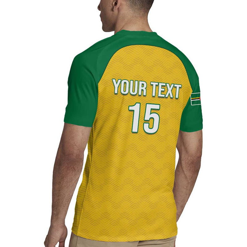 Custom Dominica Football Sisserou Parrot Yellow Color Rugby Jersey