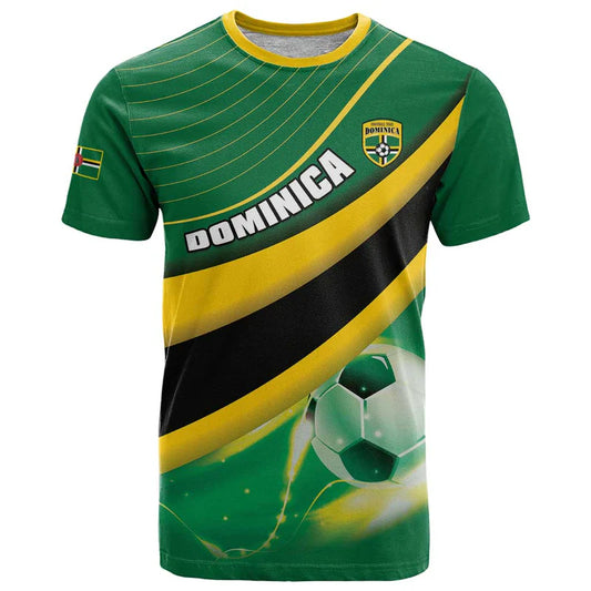 Custom Dominica Football Sporty Style T Shirt