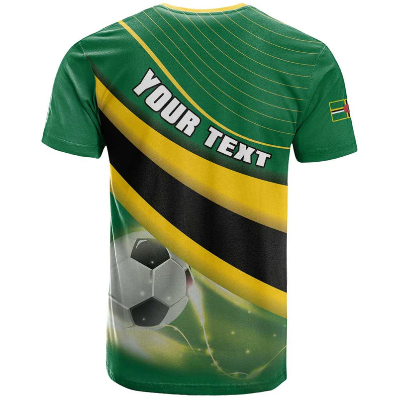 Custom Dominica Football Sporty Style T Shirt