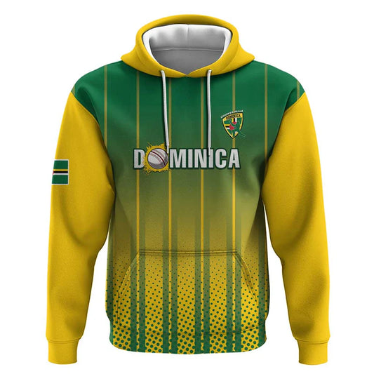 Custom Dominica Cricket Sporty Style Hoodie