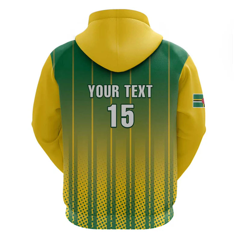 Custom Dominica Cricket Sporty Style Hoodie