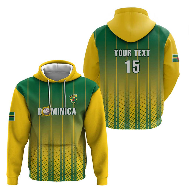 Custom Dominica Cricket Sporty Style Hoodie