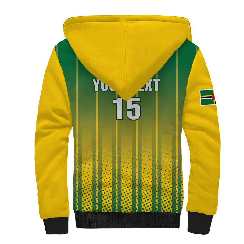 Custom Dominica Cricket Sporty Style Sherpa Hoodie