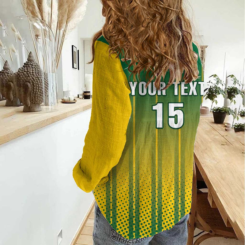 Custom Dominica Cricket Sporty Style Women Casual Shirt