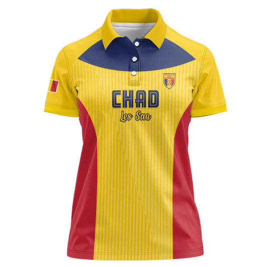 Custom Chad Football Allez Les Sao Women Polo Shirt