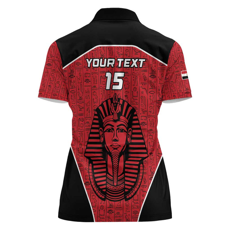Custom Egypt Football Go Pharaohs Women Polo Shirt