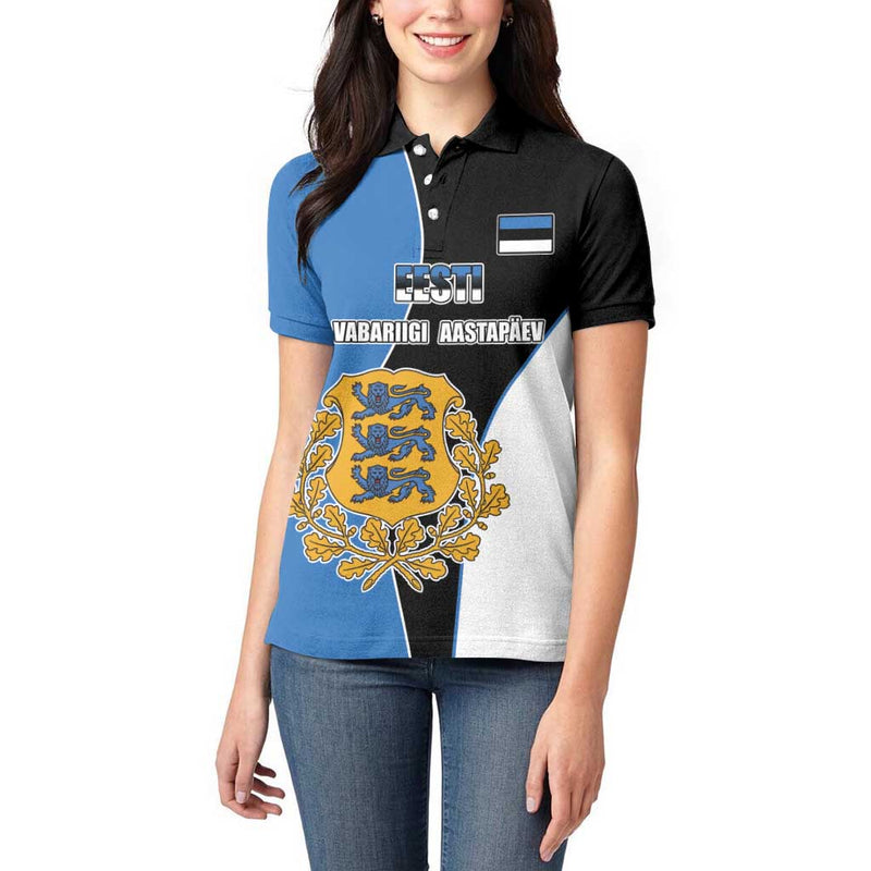 Estonia Independence day Eesti Vabariigi Aastapaev Women Polo Shirt