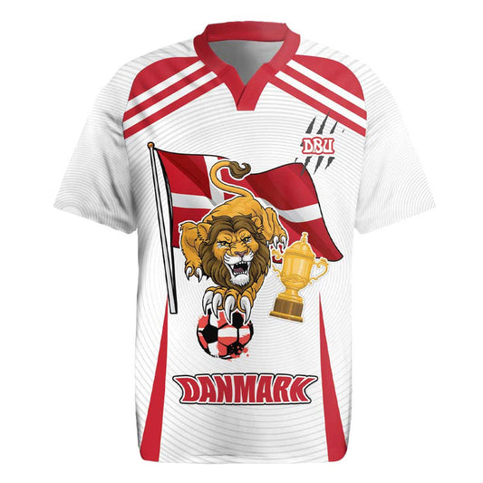 Custom Danmark Football Go Champions Denmark Sporty Style Rugby Jersey