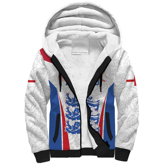 Custom England Football We are Champions Sporty Style The Three Lions Sherpa Hoodie