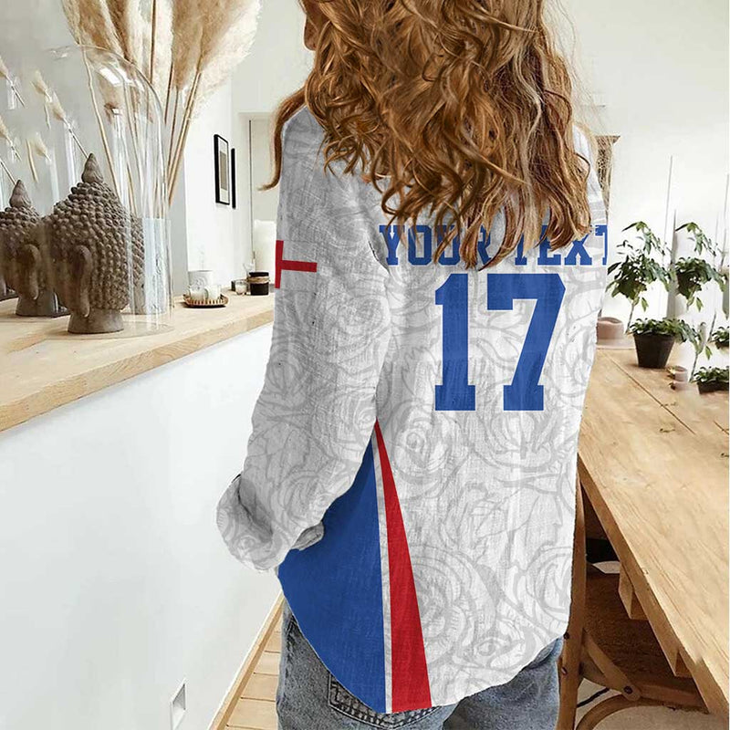 Custom England Football We are Champions Sporty Style The Three Lions Women Casual Shirt